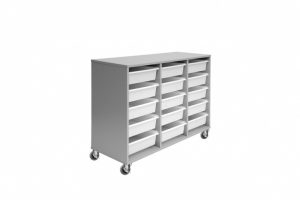 15 Mobile Tote Box Melamine Trolley_TBMTR15GRGR