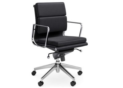 Milano Mid Back Chair - Chrome / Black