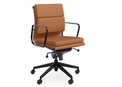 Milano Mid Back Chair - Tan & Black