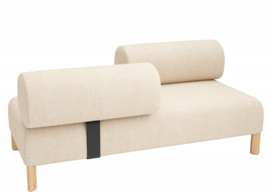 Pebbles 2 Seater + 2 Backrests Opposite Facing