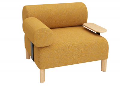 Pebbles Single Seater + 1 Backrest + 1 Armrest + Side Table